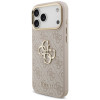 Guess 4G Big 4G Classic Logo Big Strap Metal Buttons maciņš ar siksniņu Apple iPhone 18 Pro / 17 Pro, rozā