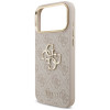 Guess 4G Big 4G Classic Logo Big Strap Metal Buttons maciņš ar siksniņu Apple iPhone 18 Pro / 17 Pro, rozā
