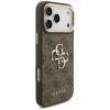 Guess 4G Big 4G Classic Logo Big Strap Metal Buttons vāciņš ar siksnu Apple iPhone 18 Pro Max / 17 Pro Max, brūns