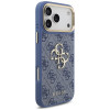 Guess 4G Big 4G Classic Logo Big Strap Metal Buttons aizsargapvalks ar siksniņu Apple iPhone 18 Pro Max / 17 Pro Max, zils