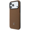 Mercedes-Benz Grill Pattern Leather MagSafe maciņš un karšu maka komplekts Apple iPhone 18 Pro Max / 17 Pro Max, camel