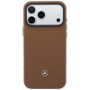 Mercedes-Benz Grill Pattern Leather MagSafe maciņš un karšu maka komplekts Apple iPhone 18 Pro Max / 17 Pro Max, camel