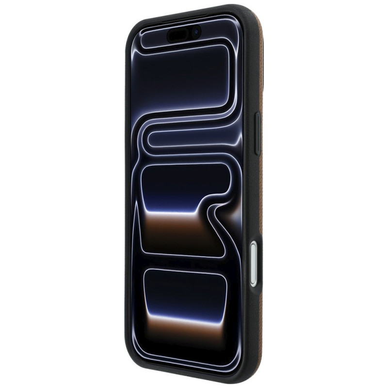 Mercedes-Benz Grill Pattern Leather MagSafe maciņš un karšu maka komplekts Apple iPhone 18 Pro Max / 17 Pro Max, camel