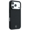 Mercedes-Benz maciņš ar grill rakstu un karšu turētājs, ādas MagSafe Apple iPhone 18 Pro Max / 17 Pro Max, melns