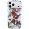Guess GUE6026 Blossom Roses Print MagSafe apvalks Apple iPhone 18 Pro / 17 Pro, zils