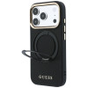 Guess Ring Stand 360 Grained Classic Logo MagSafe apvalks Apple iPhone 18 Pro / 17 Pro, melns