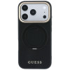 Guess Ring Stand 360 Grained Classic Logo MagSafe apvalks Apple iPhone 18 Pro / 17 Pro, melns
