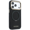 Guess Ring Stand 360 Grained Classic Logo MagSafe apvalks Apple iPhone 18 Pro / 17 Pro, melns
