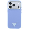 Guess Grained Triangle Logo MagSafe cietais maciņš Apple iPhone 18 Pro / 17 Pro, zils