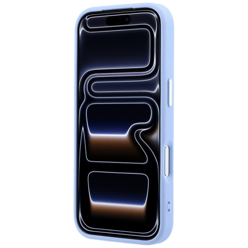 Guess Grained Triangle Logo MagSafe cietais maciņš Apple iPhone 18 Pro / 17 Pro, zils