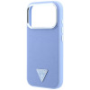 Guess Grained Triangle Logo MagSafe cietais maciņš Apple iPhone 18 Pro / 17 Pro, zils