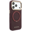 Guess Ring Stand 360 Grained Classic Logo MagSafe apvalks Apple iPhone 18 Pro / 17 Pro, bordo
