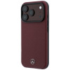 Mercedes-Benz Grill Pattern Leather MagSafe komplekts ar maciņu kartēm Apple iPhone 18 Pro / 17 Pro, bordo