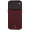 Mercedes-Benz Grill Pattern Leather MagSafe komplekts ar maciņu kartēm Apple iPhone 18 Pro / 17 Pro, bordo