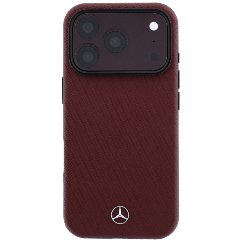 Mercedes-Benz korpuss Grill Pattern un karšu maks ar ādas MagSafe Apple iPhone 18 Pro Max / 17 Pro Max, melns