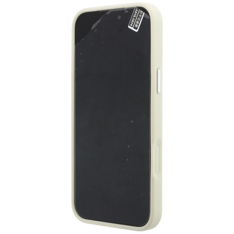 Karl Lagerfeld Ring Stand 360 Saffiano Classic Logo MagSafe vāciņš Apple iPhone 18 Pro / 17 Pro, bēšs