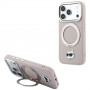 Karl Lagerfeld ar Ring Stand 360 Choupette Head Pin MagSafe vāciņš Apple iPhone 18 Pro Max / 17 Pro Max, rozā