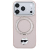 Karl Lagerfeld ar Ring Stand 360 Choupette Head Pin MagSafe vāciņš Apple iPhone 18 Pro Max / 17 Pro Max, rozā