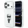 Karl Lagerfeld IML Ikonik Sketch Print MagSafe vāciņš Apple iPhone 18 Pro Max / 17 Pro Max, bēšs (KLD22794)