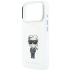 Karl Lagerfeld IML Ikonik Sketch Print MagSafe vāciņš Apple iPhone 18 Pro Max / 17 Pro Max, bēšs (KLD22794)