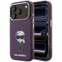 Karl Lagerfeld IML Ikonik Sketch Print MagSafe vāciņš Apple iPhone 18 Pro / 17 Pro, Burgundy