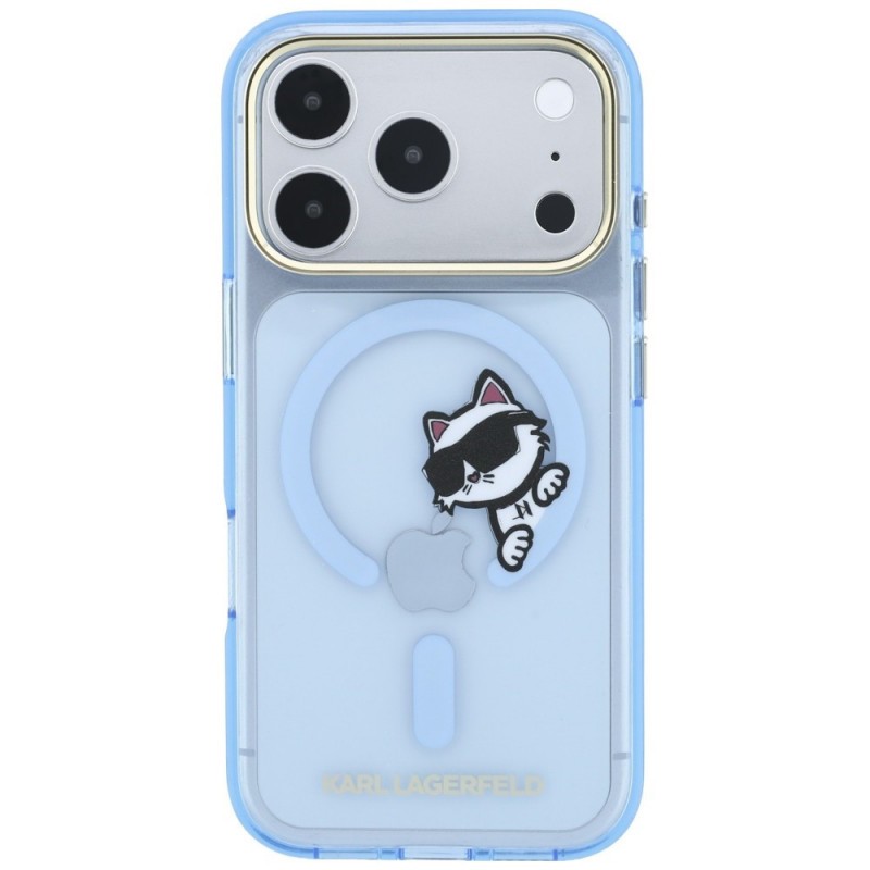 Karl Lagerfeld Peekaboo Logo MagSafe vāciņš Apple iPhone 18 Pro Max / 17 Pro Max, zils