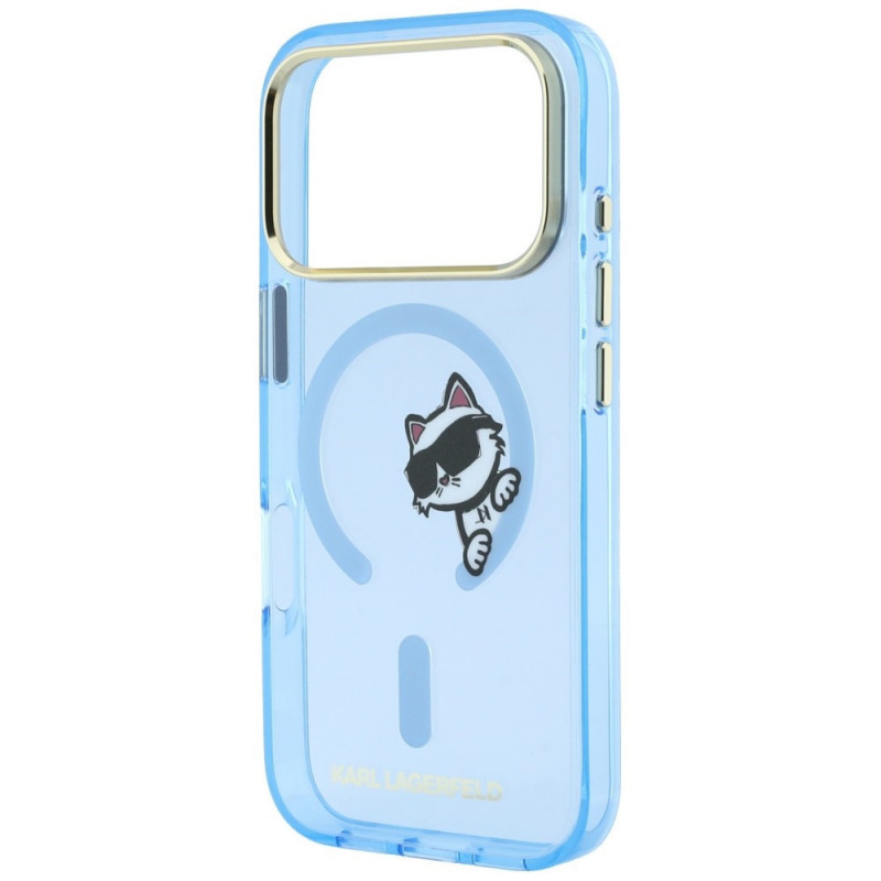 Karl Lagerfeld Peekaboo Logo MagSafe vāciņš Apple iPhone 18 Pro Max / 17 Pro Max, zils
