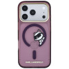 Karl Lagerfeld Peekaboo Logo MagSafe vāciņš Apple iPhone 18 Pro / 17 Pro, bordo