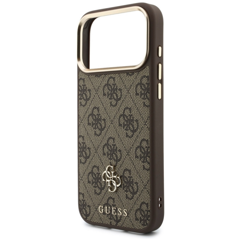Guess 4G apvalks ar maku, MagSafe, priekš Apple iPhone 18 Pro / 17 Pro, brūns
