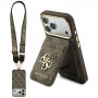 Guess 4G maciņš ar somiņu un auklu, MagSafe, Apple iPhone 18 Pro Max / 17 Pro Max, brūns