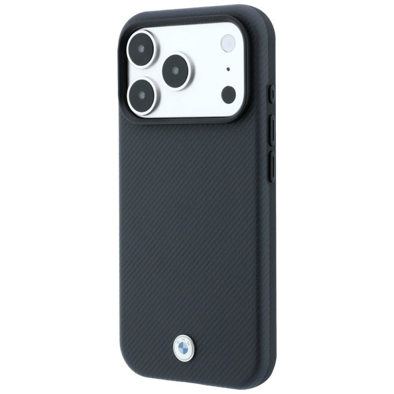 BMW Kevlar Metal Logo MagSafe vāciņš Apple iPhone 18 Pro / 17 Pro, antracīta