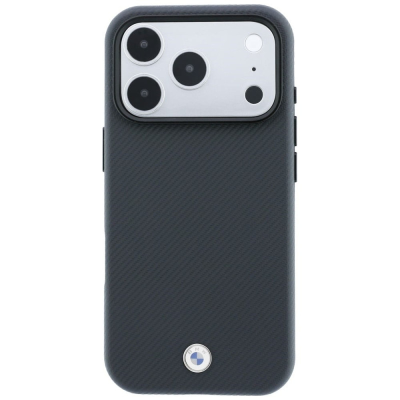 BMW Kevlar Metal Logo MagSafe vāciņš Apple iPhone 18 Pro / 17 Pro, antracīta
