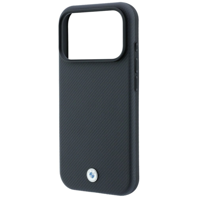 BMW Kevlar Metal Logo MagSafe vāciņš Apple iPhone 18 Pro / 17 Pro, antracīta