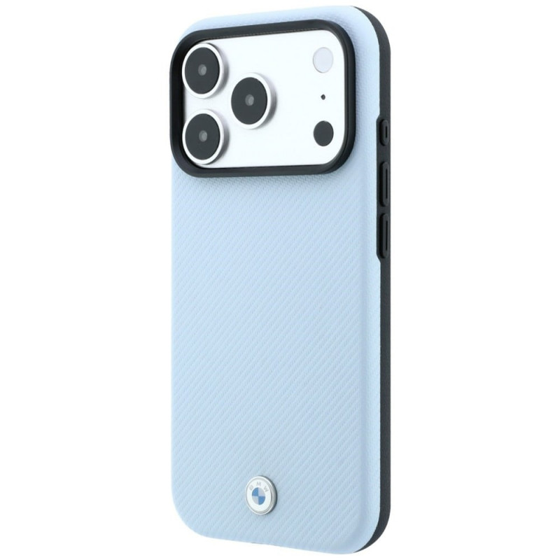 BMW Kevlar Metal Logo MagSafe vāciņš Apple iPhone 18 Pro Max / 17 Pro Max, zils