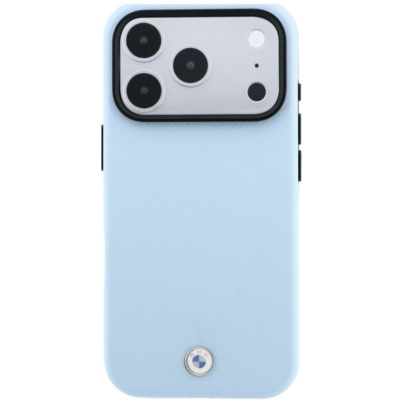 BMW Kevlar Metal Logo MagSafe vāciņš Apple iPhone 18 Pro Max / 17 Pro Max, zils