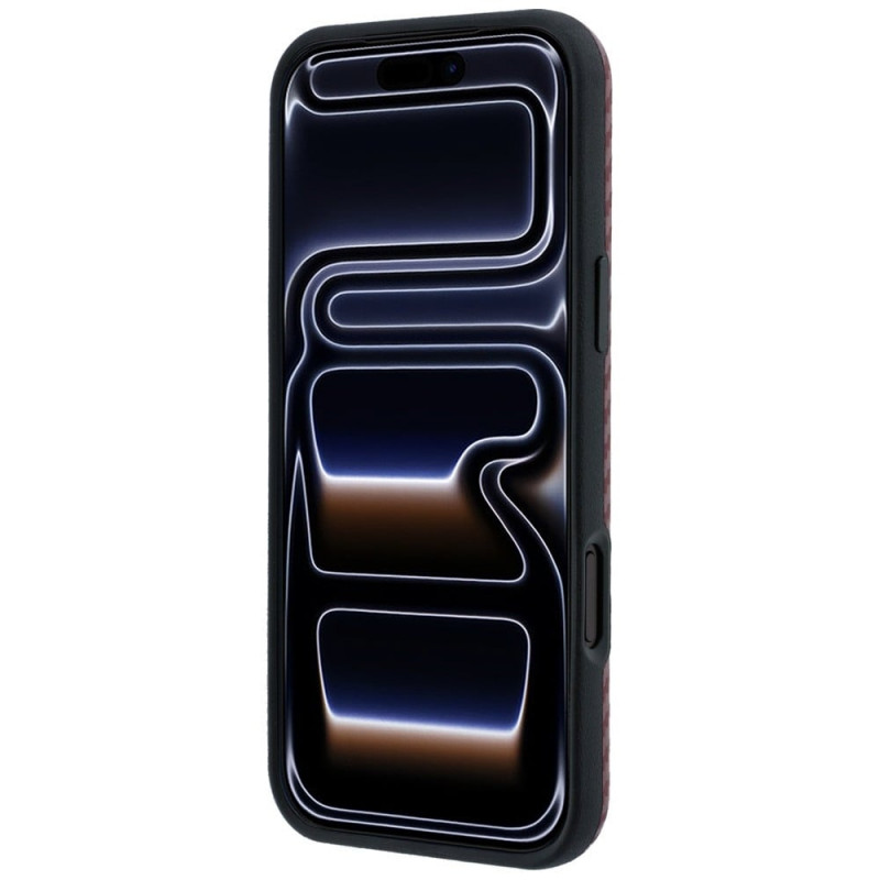 BMW M Carbon Printed Ring MagSafe maciņš Apple iPhone 18 Pro / 17 Pro, bordo
