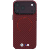 BMW M Carbon Printed Ring MagSafe maciņš Apple iPhone 18 Pro Max / 17 Pro Max, sarkans
