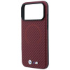 BMW M Carbon Printed Ring MagSafe maciņš Apple iPhone 18 Pro Max / 17 Pro Max, sarkans
