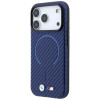 BMW M Carbon Printed Ring MagSafe futrālis Apple iPhone 18 Pro Max / 17 Pro Max, tumši zilā krāsā