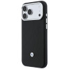 BMW Quilted Pattern Metal Logo maciņš un somiņas komplekts Apple iPhone 18 Pro / 17 Pro, melns