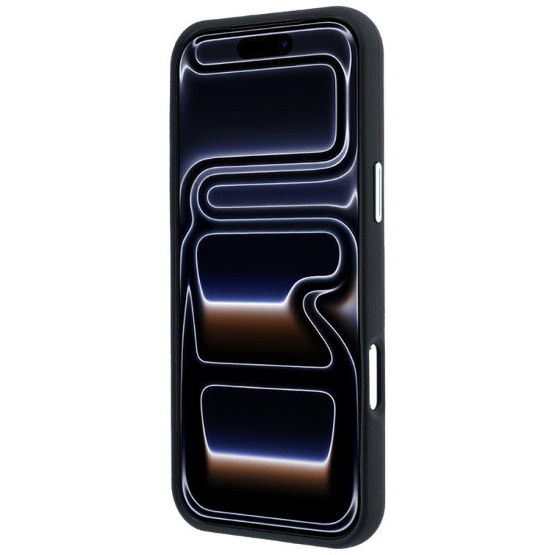 BMW Quilted Pattern Metal Logo maciņš un somiņas komplekts Apple iPhone 18 Pro / 17 Pro, melns