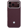 BMW Quilted Pattern Metal Logo maciņš un somiņas komplekts Apple iPhone 18 Pro Max / 17 Pro Max, bordo