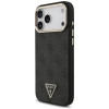 Guess 4G Triangle Logo MagSafe vāciņš Apple iPhone 18 Pro Max / 17 Pro Max, melns zelts