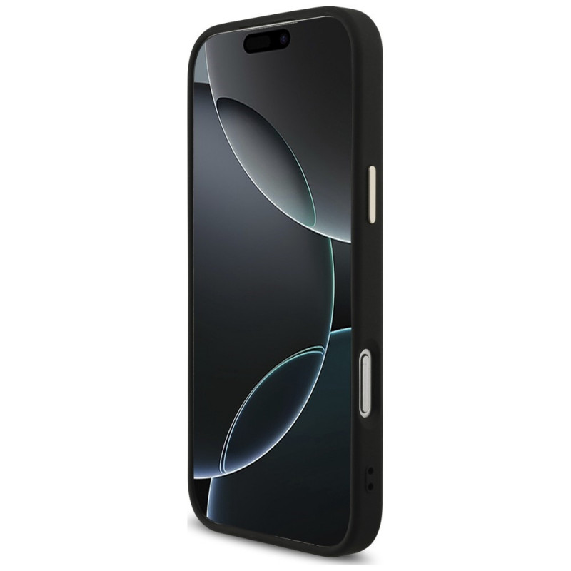Guess 4G Triangle Logo MagSafe vāciņš Apple iPhone 18 Pro Max / 17 Pro Max, melns zelts
