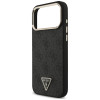 Guess 4G Triangle Logo MagSafe vāciņš Apple iPhone 18 Pro Max / 17 Pro Max, melns zelts