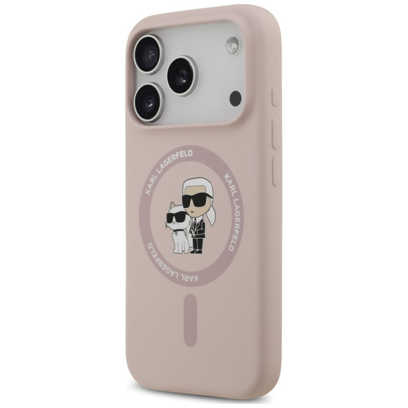 Karl Lagerfeld Silicone Karl&Choupette Ring MagSafe vāciņš Apple iPhone 18 Pro / 17 Pro, melns