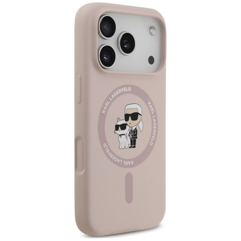 Karl Lagerfeld Silicone Karl&Choupette Ring MagSafe vāciņš Apple iPhone 18 Pro / 17 Pro, melns