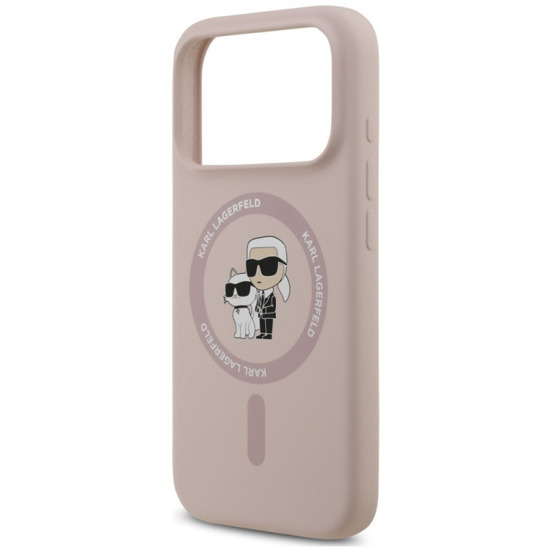 Karl Lagerfeld Silicone Karl&Choupette Ring MagSafe vāciņš Apple iPhone 18 Pro / 17 Pro, melns