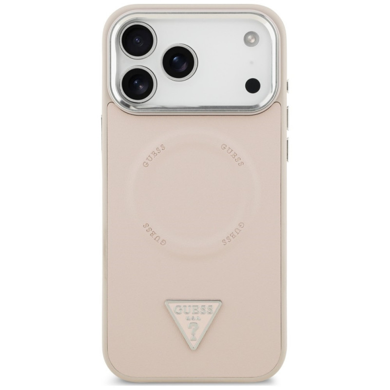 Guess Triangle Logo MagSafe vāciņš Apple iPhone 18 Pro Max / 17 Pro Max, rozā