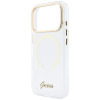 Guess IML Script Metal MagSafe vāciņš Apple iPhone 18 Pro / 17 Pro, caurspīdīgs